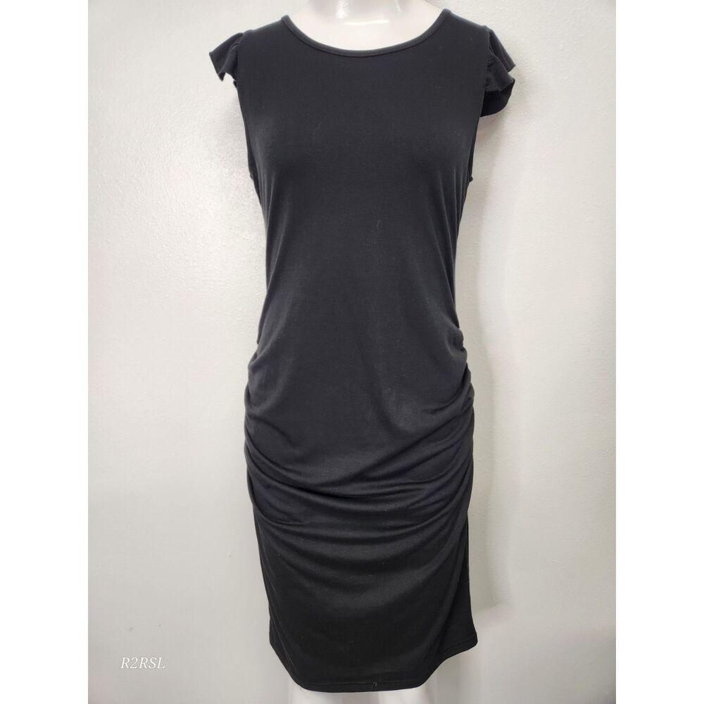Glampunch Bodycon Maternity Dress Black Women's S NWT Minimalist Cool Mom